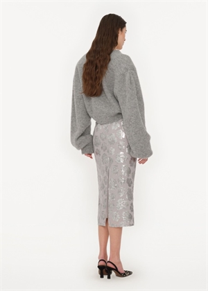 Tasha sequin chiffon skirt Alloy Light Gray ROTATE By Birger Christensen 